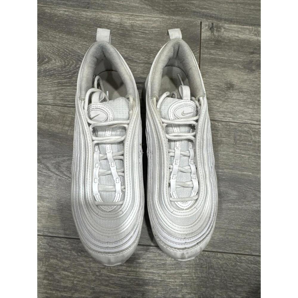 Nike Air Max 97 GS Triple White Youth Running Sneaker Shoes 921522-104 Size 6Y